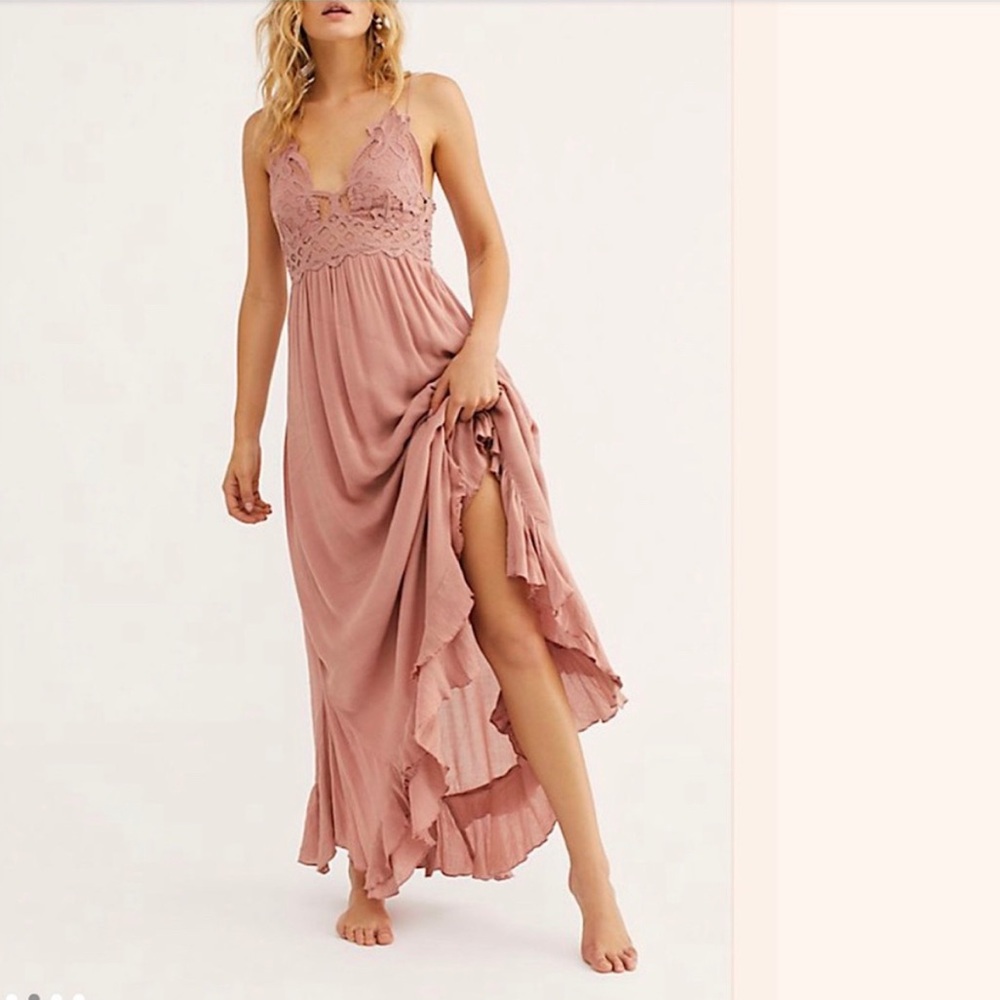 Free People Pink Maxi Dress